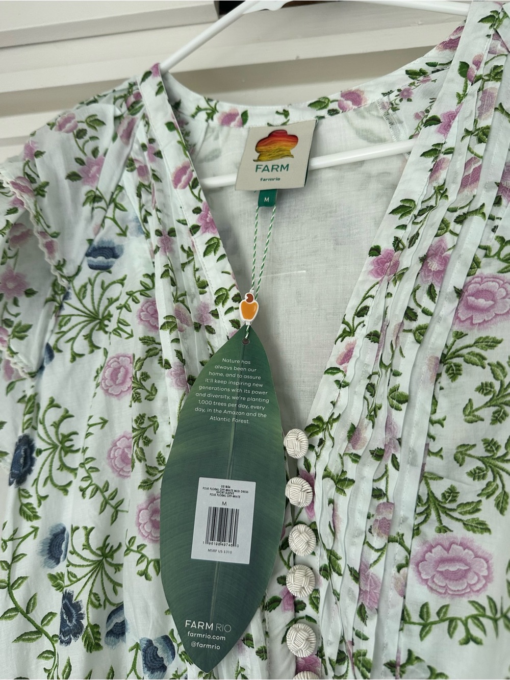 FARM Rio White Floral Tiered Maxi Dress - Picture 3 of 3